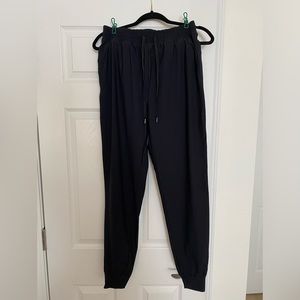 Old Navy high waisted sleek tech joggers, small tall, black